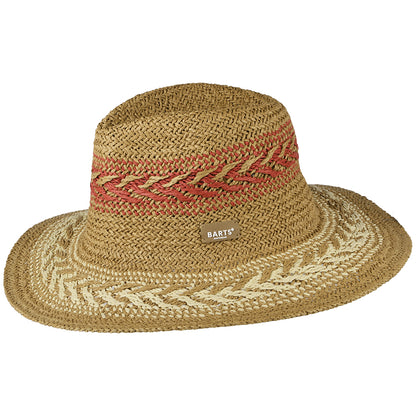 Barts Hats Caledona Summer Fedora Hat - Light Brown-Multi