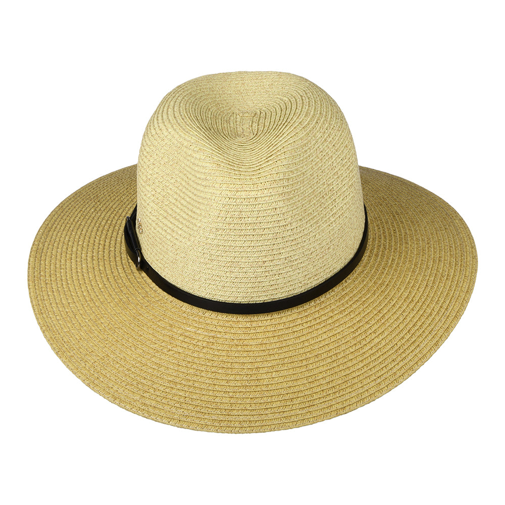 Cappelli Hats Sapo Paper Braid Safari Fedora Hat - Natural-Black