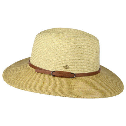 Cappelli Hats Sapo Paper Braid Safari Fedora Hat - Natural-Brown
