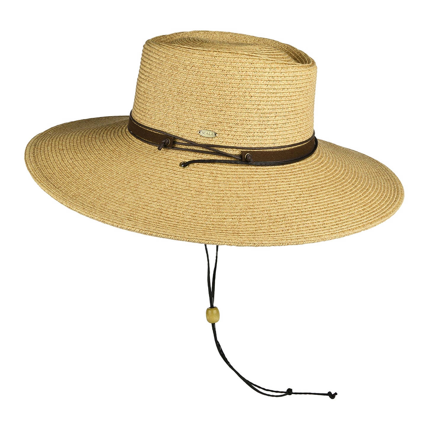 Scala Hats Bruges Toyo Straw Gaucho Hat - Toast