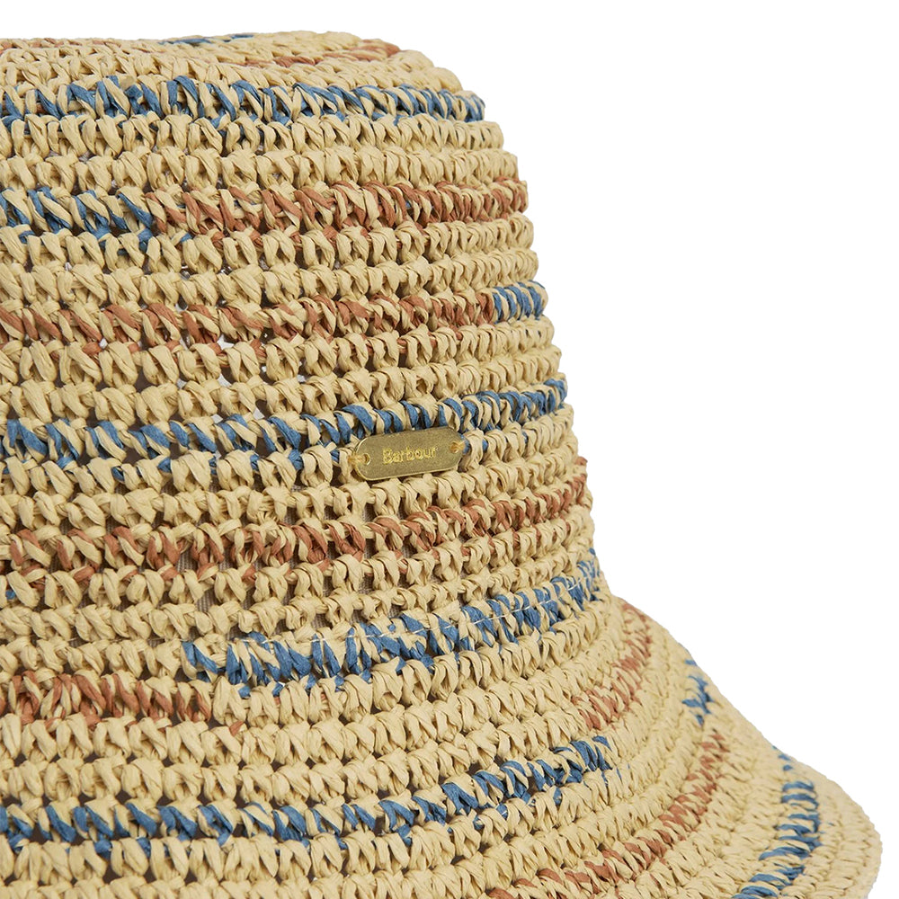 Barbour Hats Kelley Crocheted Summer Cloche - Natural-Blue