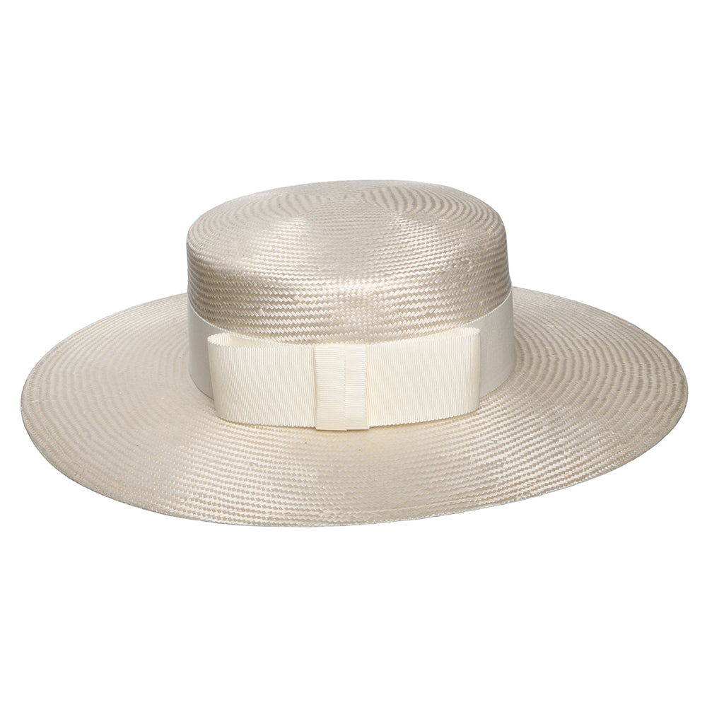 Whiteley Hats Audrey Boater Hat - Beige-Ivory