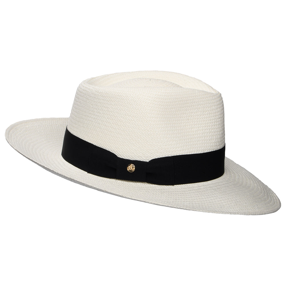 Failsworth Hats Chatsworth Panama Fedora Hat - Bleach-Black