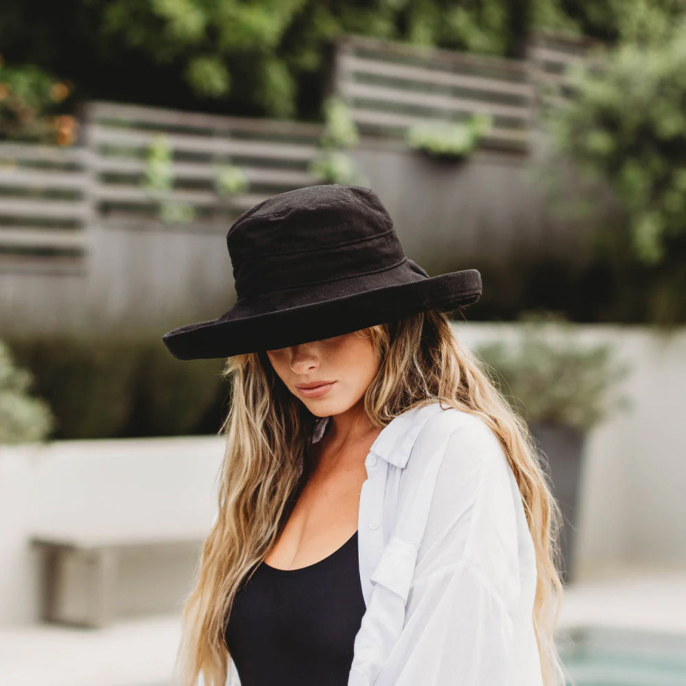 Scala Hats Lanikai Packable Sun Hat - Black