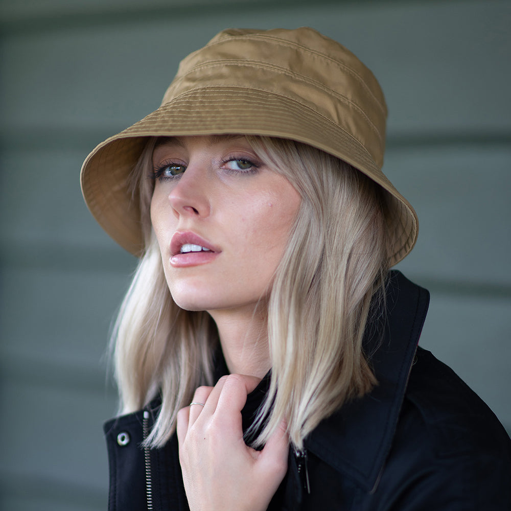 Scala Hats Maggie Nylon Rain Hat - Khaki