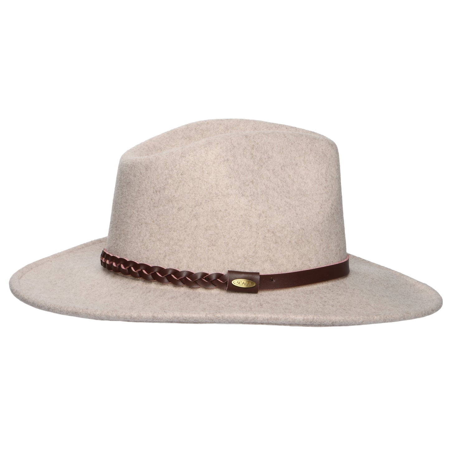 Scala Hats Jolene Provato Knit Safari Fedora Hat - Taupe