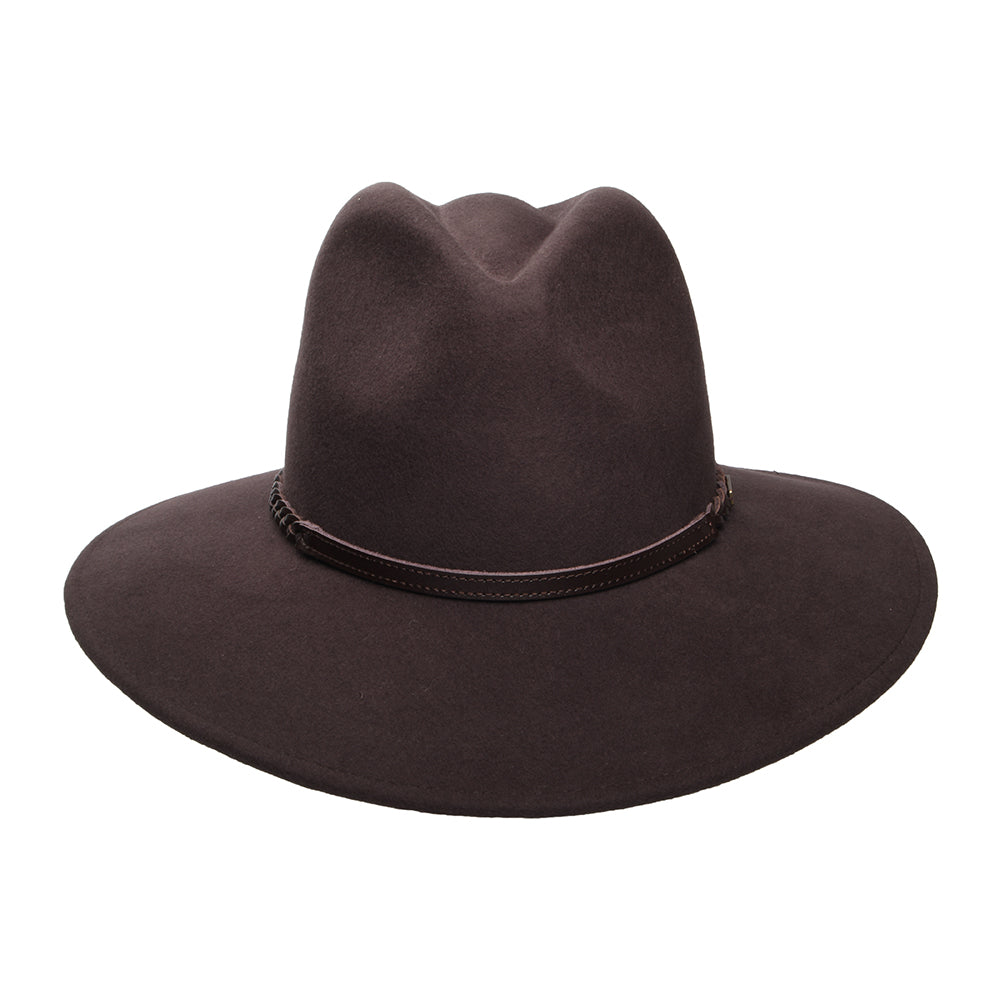 Barbour Hats Tack Wool Felt Fedora Hat - Chocolate