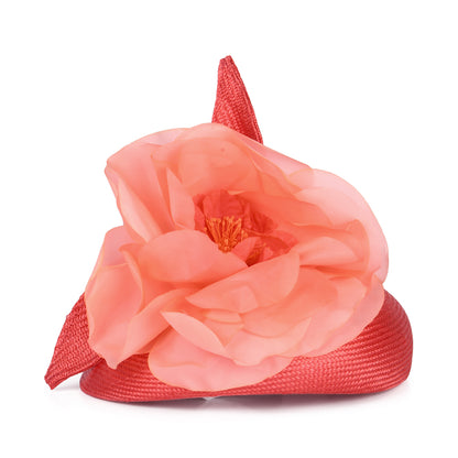 Whiteley Hats Fleur Straw Pillbox Hat - Peach