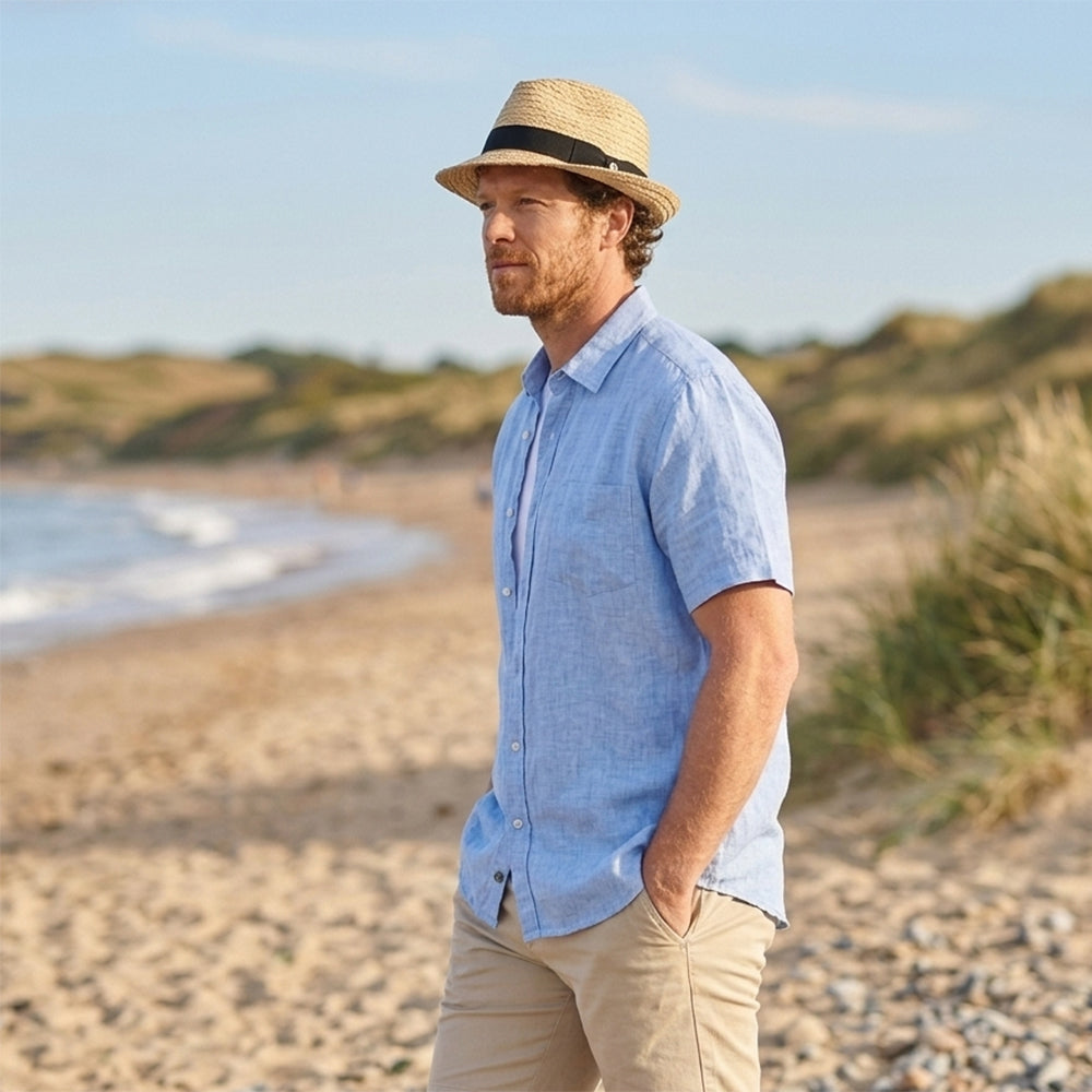 Jaxon & James Saybrook Raffia Trilby Hat - Natural