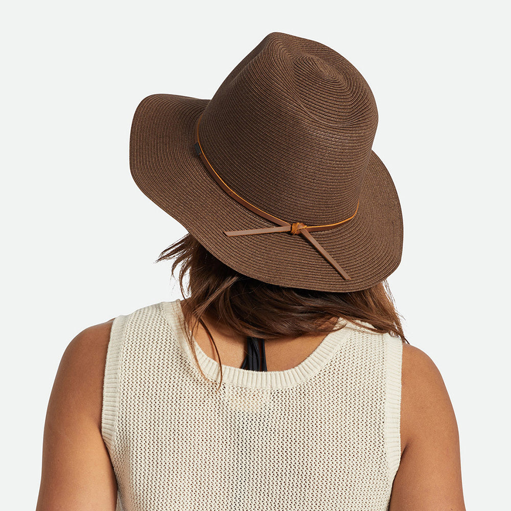Brixton Hats Wesley Packable Straw Fedora Hat - Brown