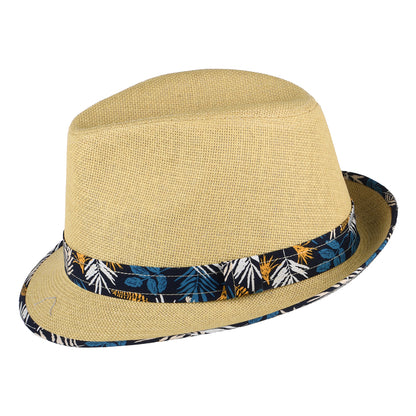 Failsworth Hats Malibu Toyo Straw Trilby Hat - Natural
