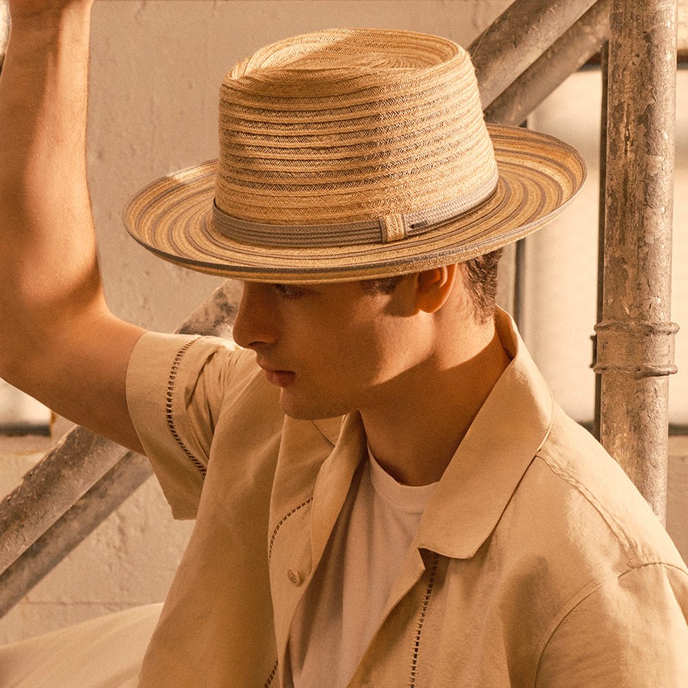 Bailey Hats Kylen Two Tone Fedora Hat - Natural-Olive