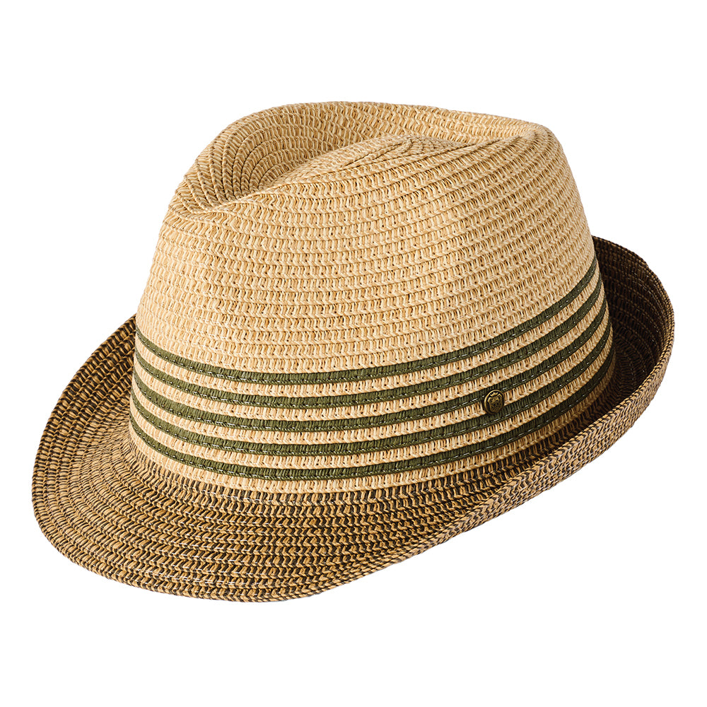 Failsworth Hats Lucca Toyo Straw Trilby Hat - Natural-Olive