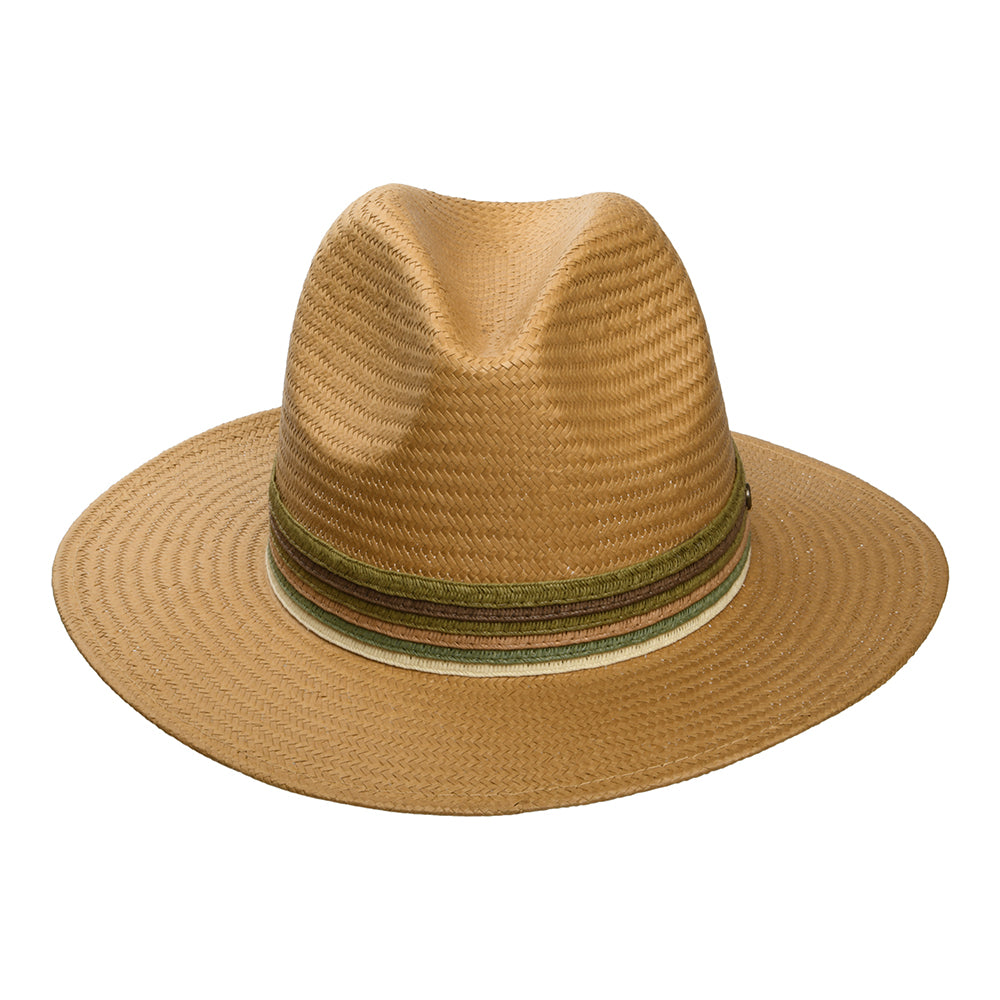 Failsworth Hats Corsica Toyo Straw Fedora Hat - Tobacco