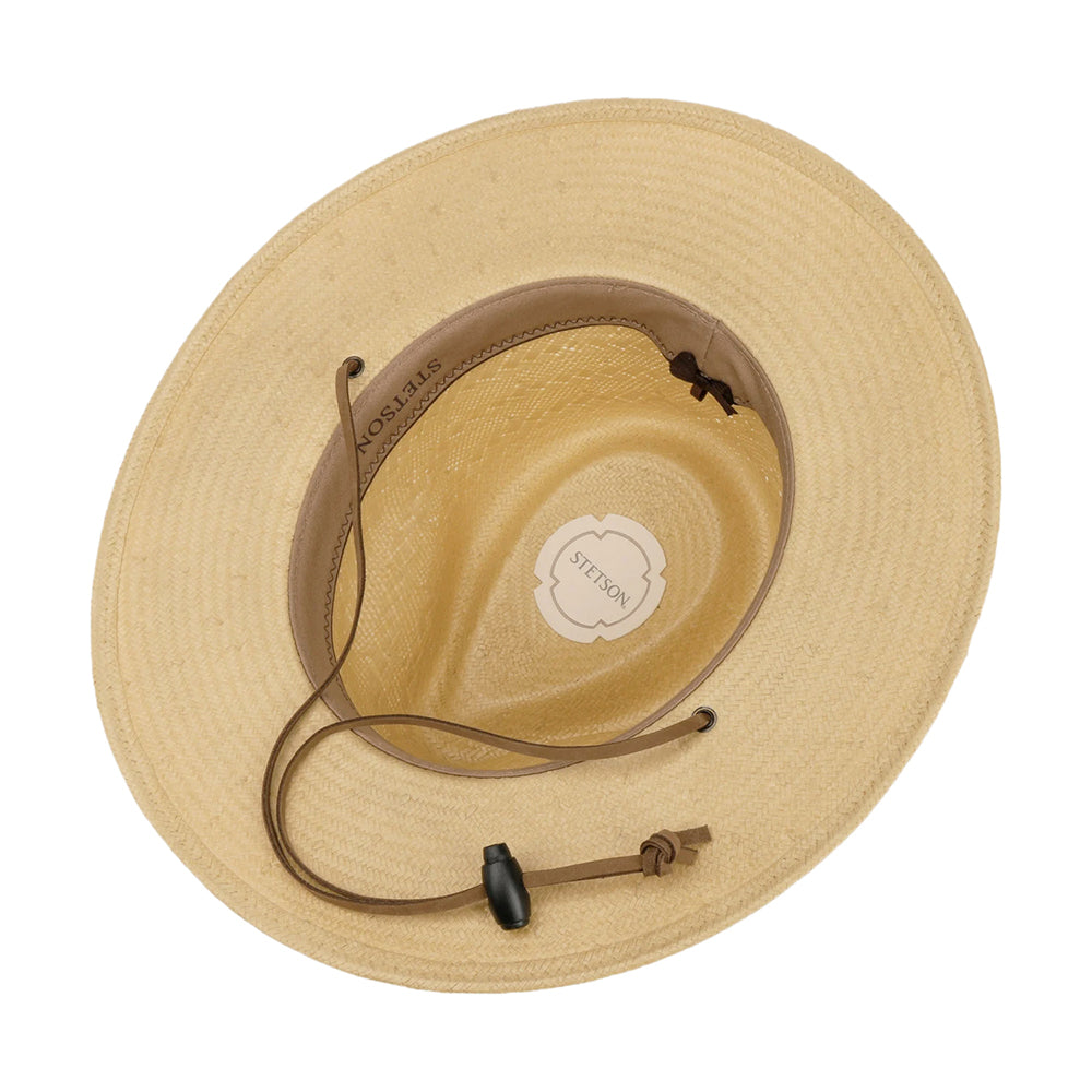 Stetson Hats Ralcott Traveller Toyo Straw Safari Fedora Hat - Natural