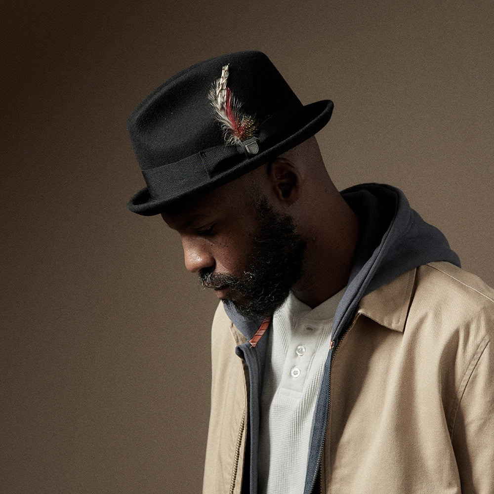 Brixton Hats Gain Wool Felt Trilby Hat - Black