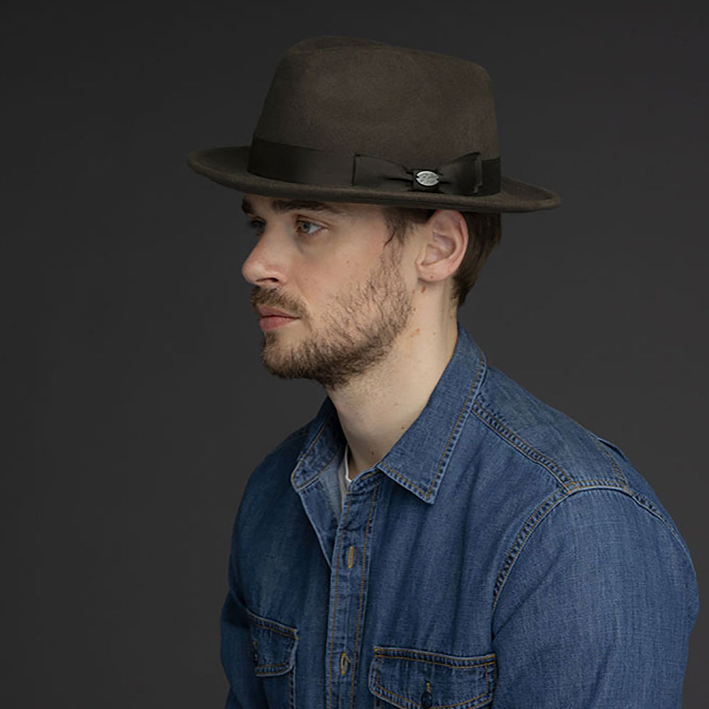 Bailey Hats Maglor Wool Felt Trilby Hat - Chocolate