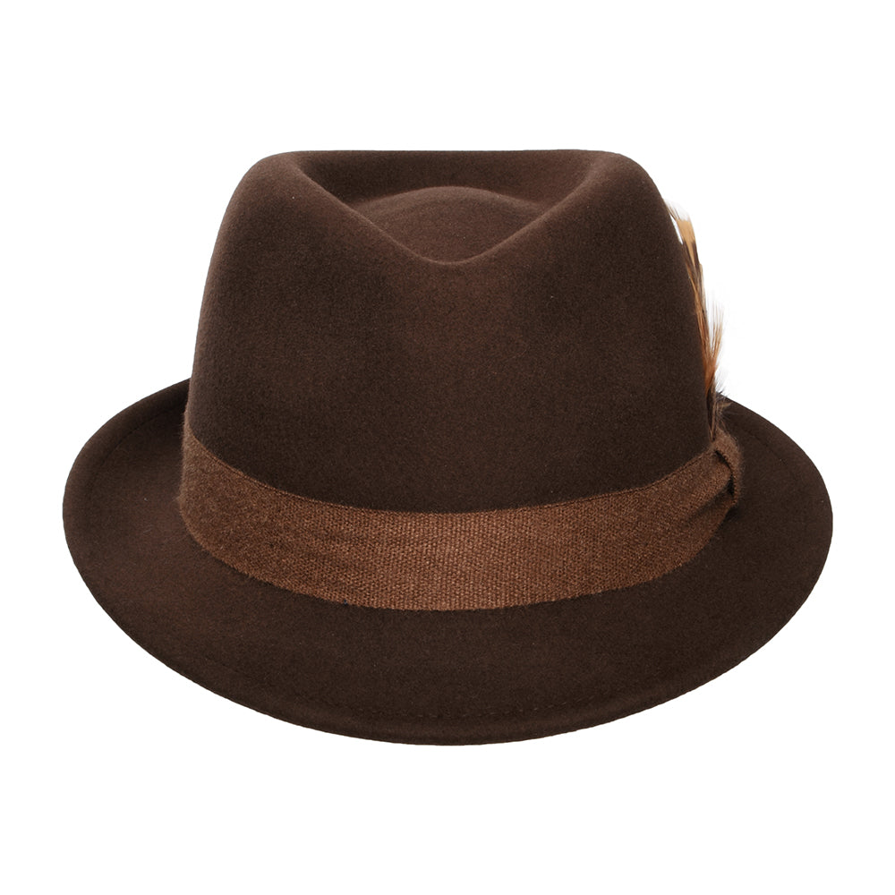 Stetson Hats Guilford Player Wool Felt-Cashmere Trilby Hat - Brown