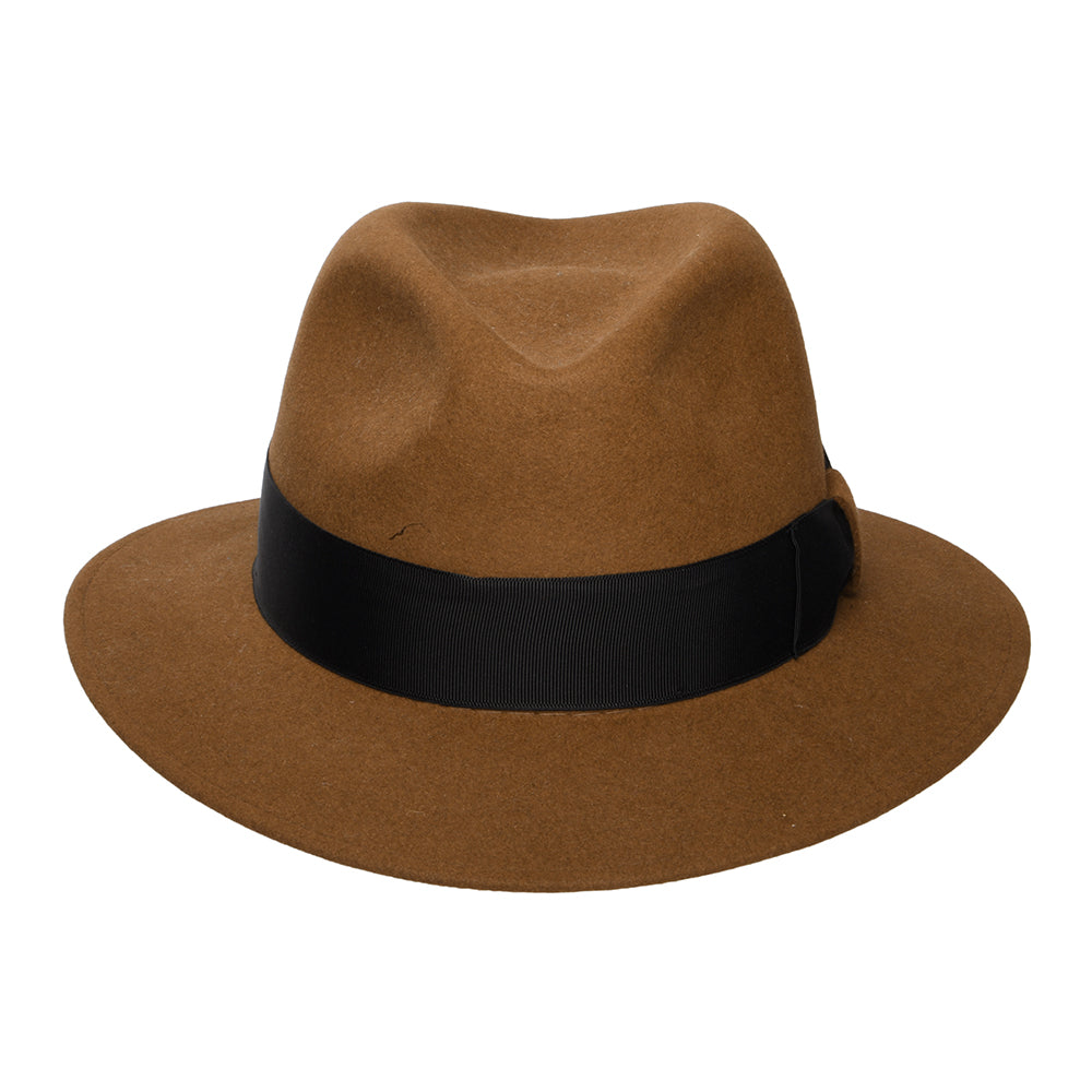 Stetson Hats Lestoca Traveller Beaver Blend Fur Felt Safari Fedora Hat - Brown