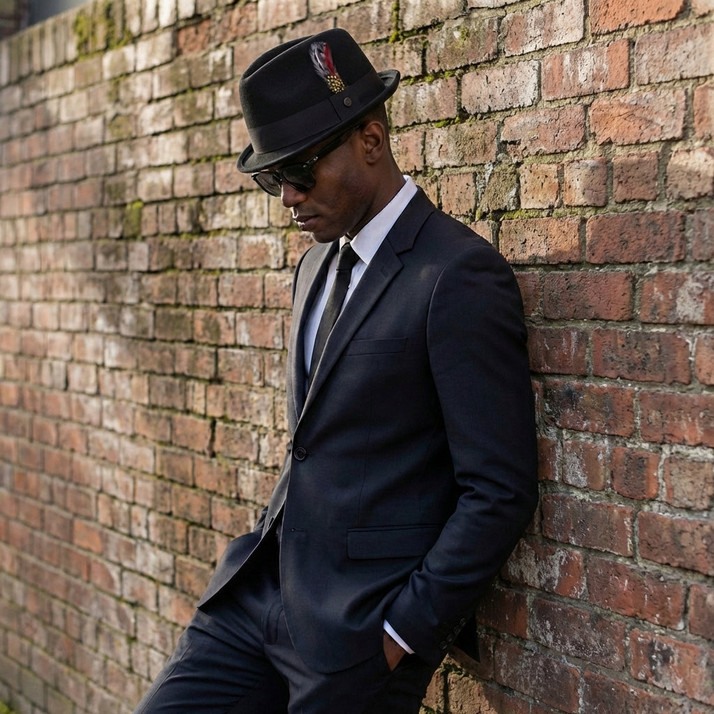 Jaxon & James Dekker Crushable Trilby Hat - Black