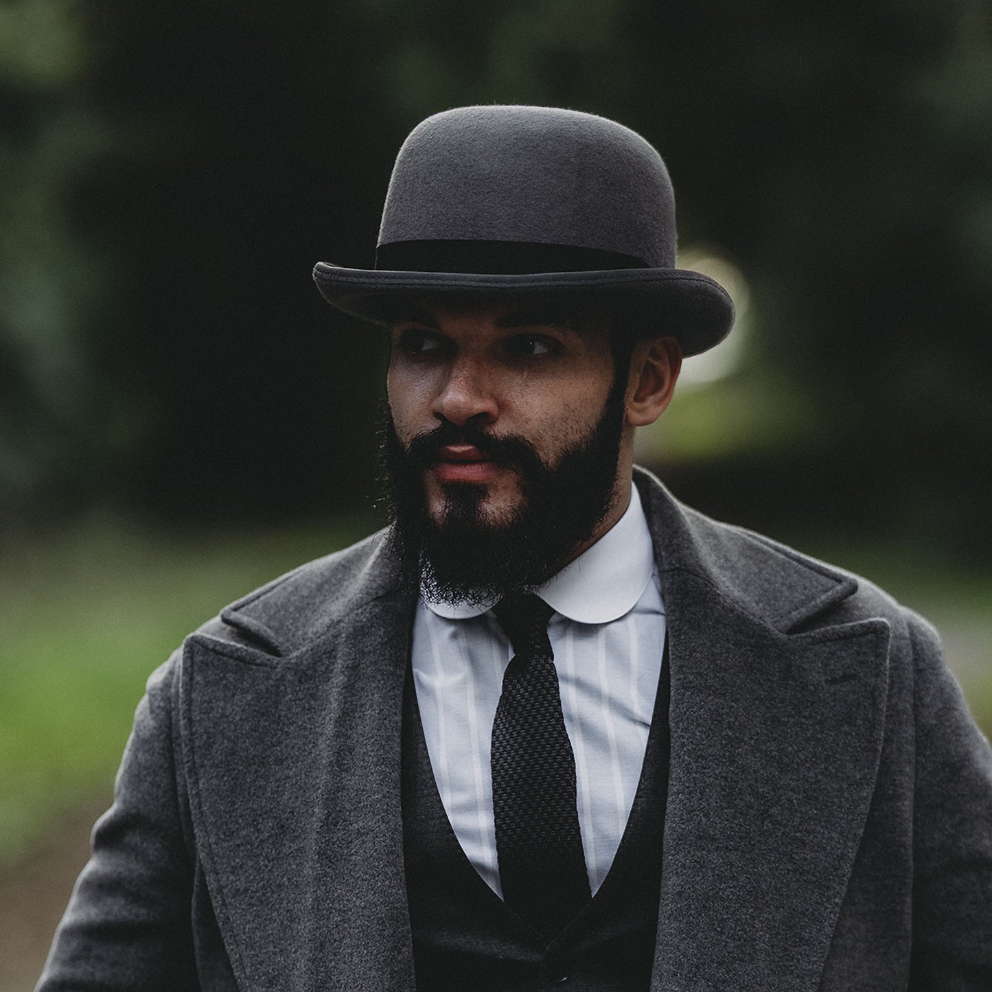 Jaxon & James Wool Felt English Bowler Hat - Grey
