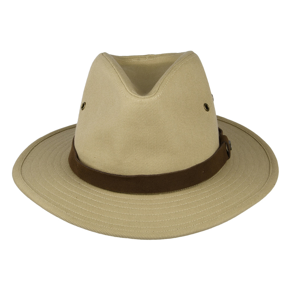 Brixton Hats Messer X Adventure Water Repellent Cotton Fedora Hat - Cream
