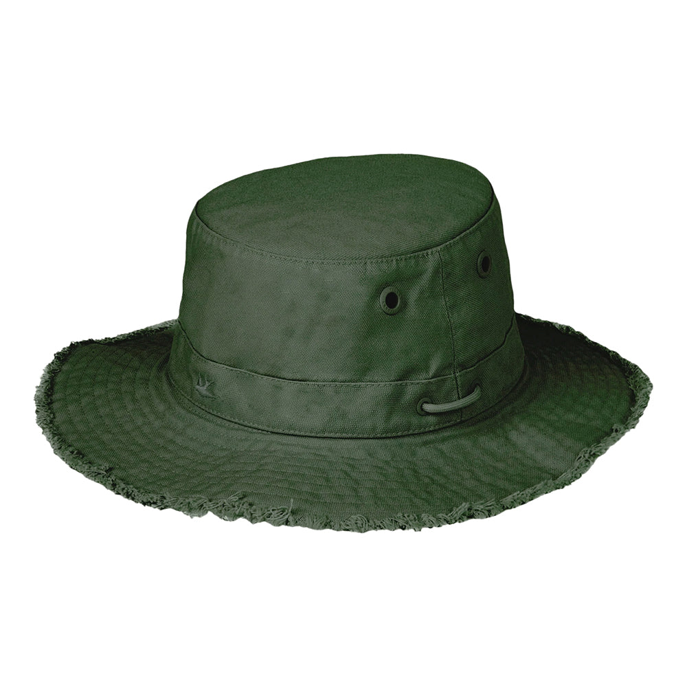 Tilley Hats T3 Fringe Wanderer Cotton Sun Hat - Pine Green
