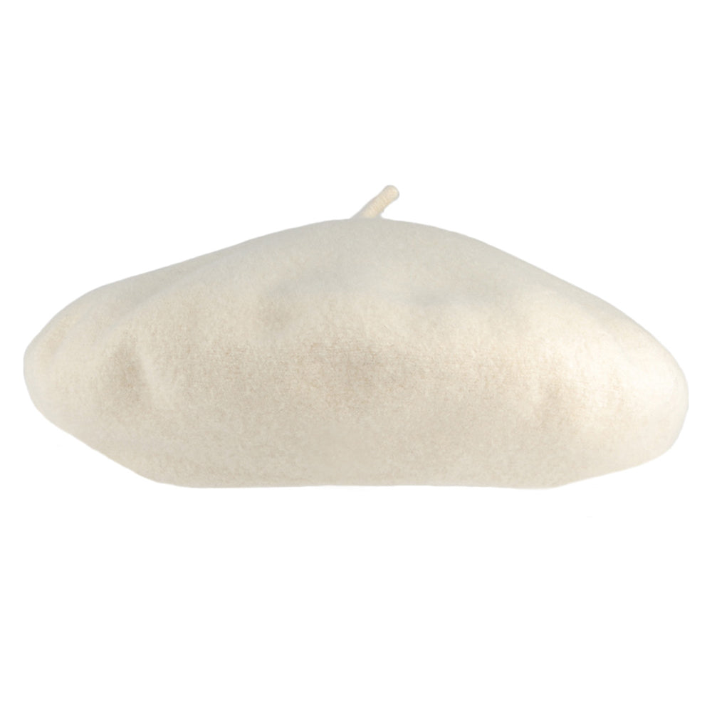 Laulhère Authentique Merino Wool Beret - Natural