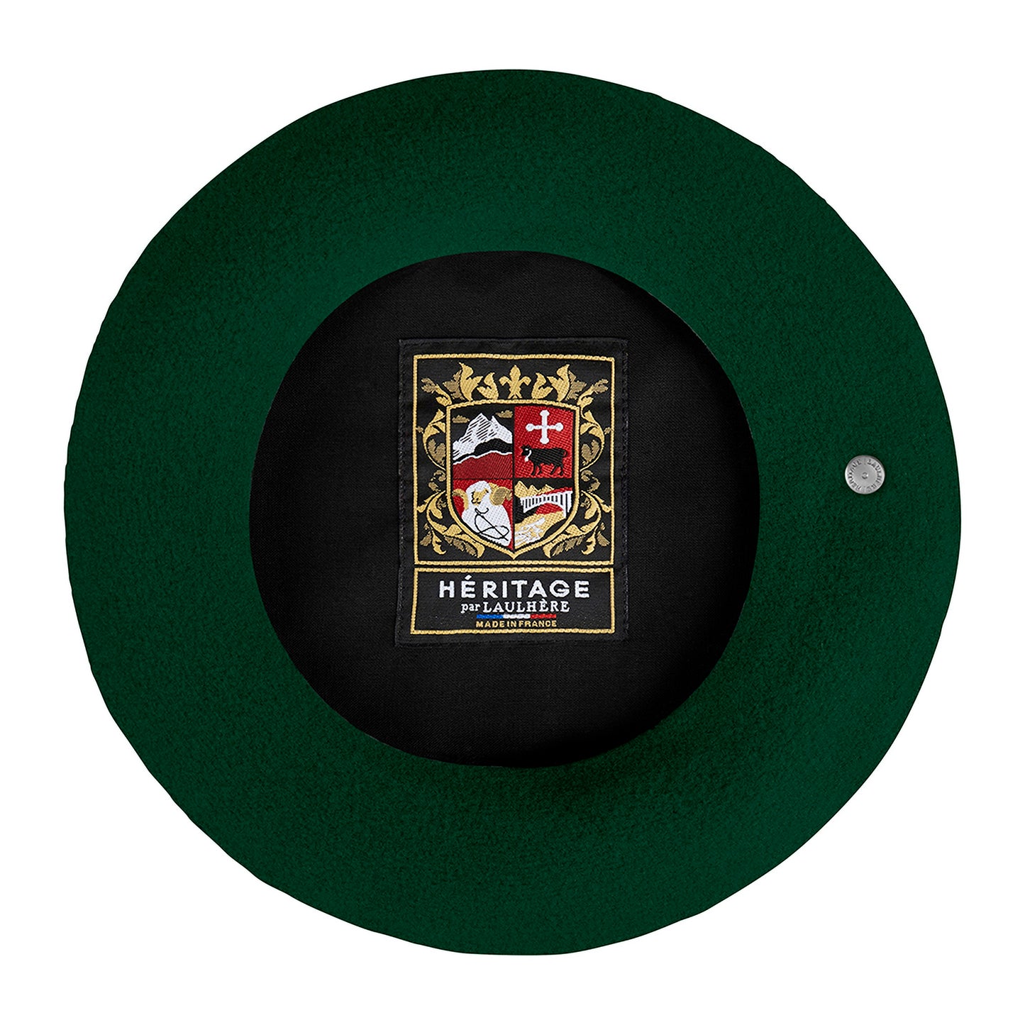 Laulhère Authentique Merino Wool Beret - Dark Green