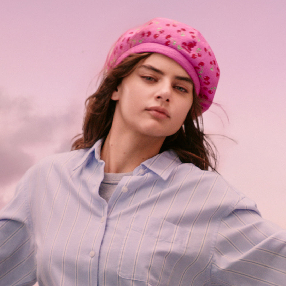 Kangol Tropic Cherry Jax Beret - Fuchsia