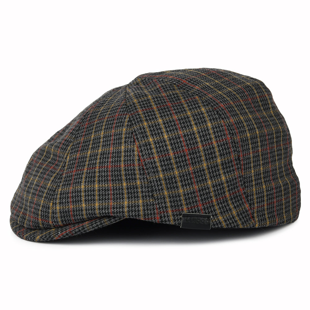 Kangol Plaid Flexfit Newsboy Cap - Grey-Multi