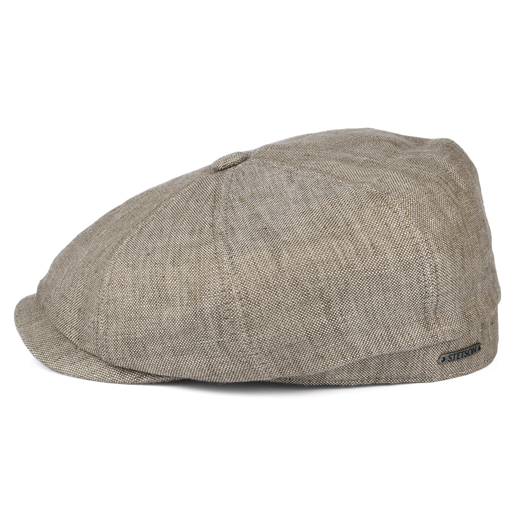 Stetson Hats Hatteras Marl Linen Newsboy Cap - Beige