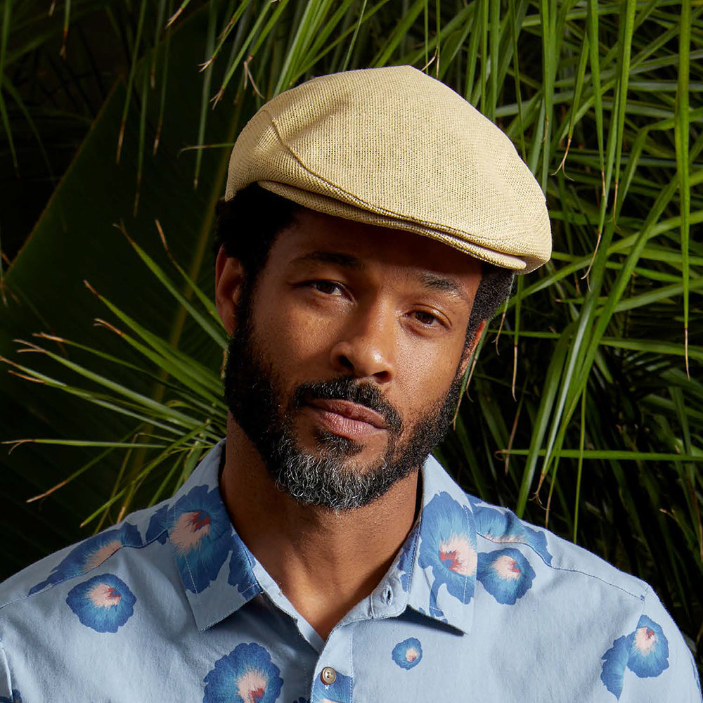 Brixton Hats Hooligan Lightweight X Snap Straw Flat Cap - Natural