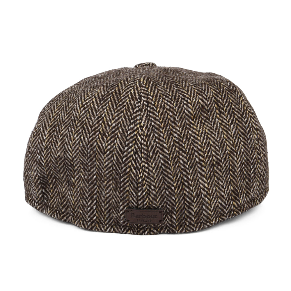 Barbour Hats Devon Herringbone Wool Blend Newsboy Cap - Brown