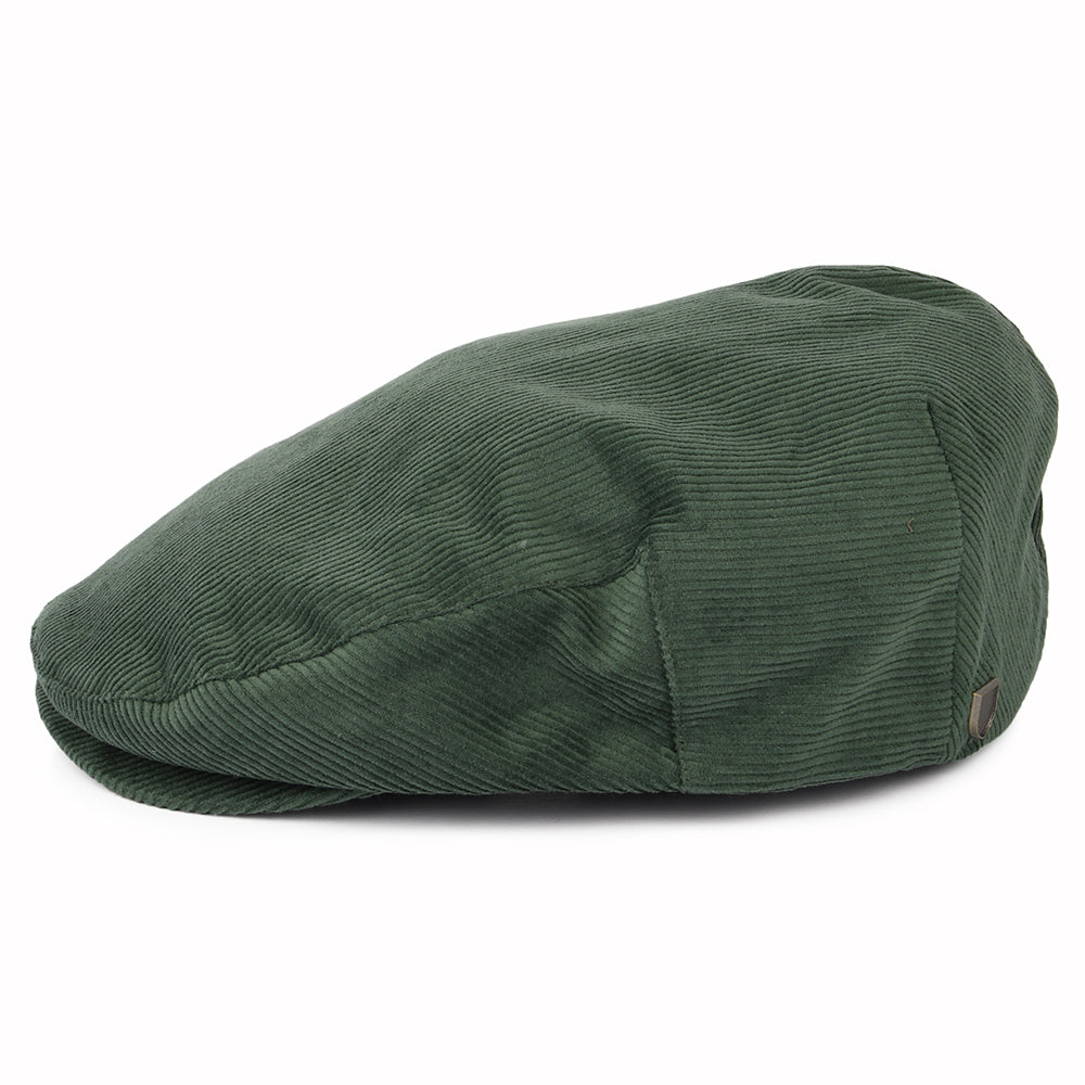 Brixton Hats Hooligan Corduroy Flat Cap - Pine Green