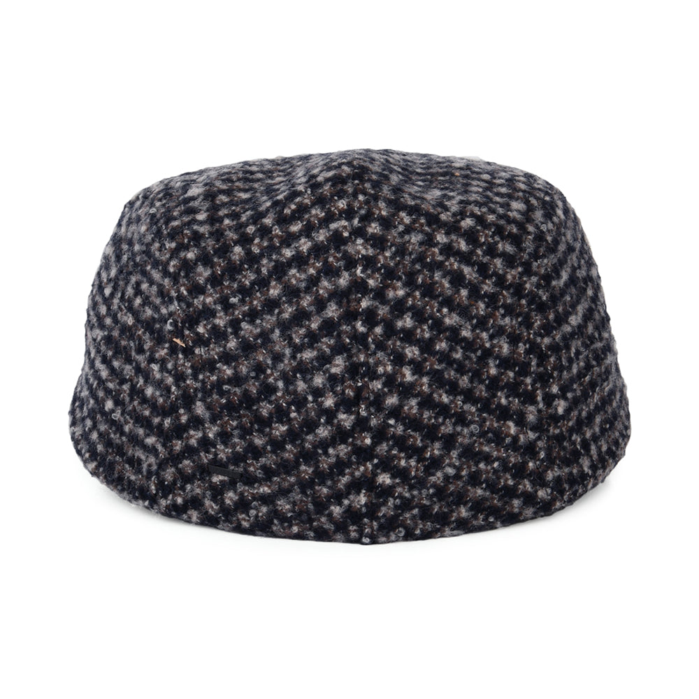 Bailey Hats Harwood Flat Cap - Navy-Brown-White