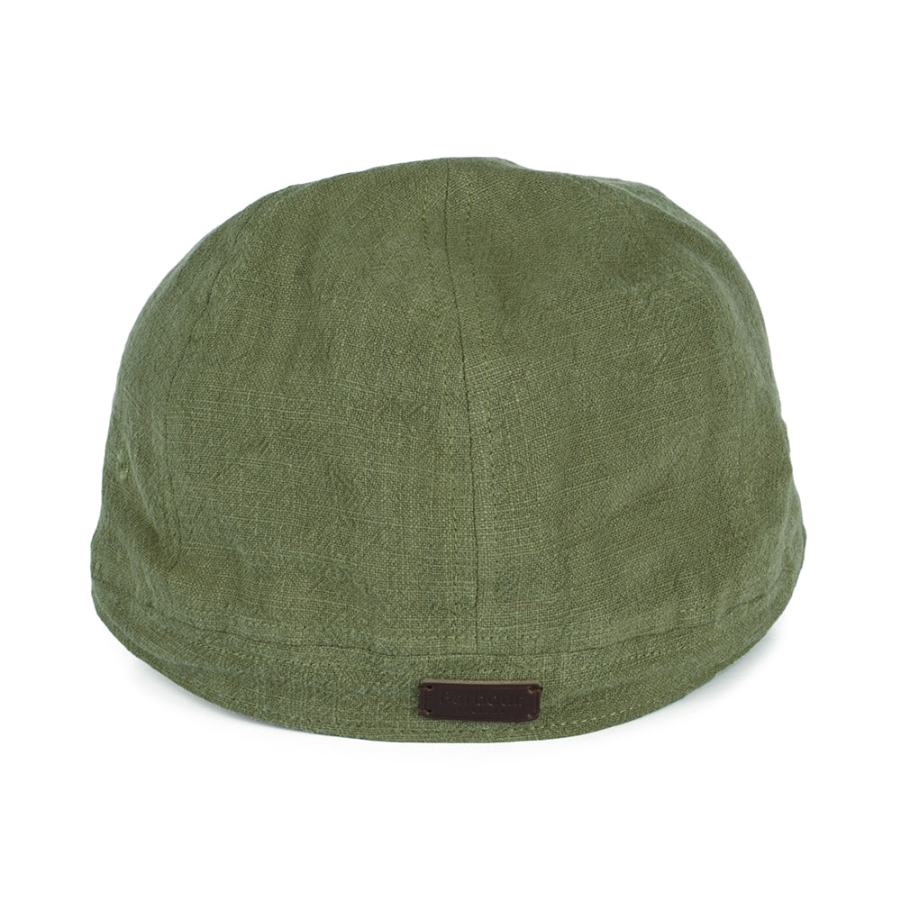 Barbour Hats Stanhope Linen-Cotton Duckbill Flat Cap - Washed Olive