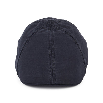 Stetson Hats Washed Organic Cotton Duckbill Flat Cap - Navy Blue