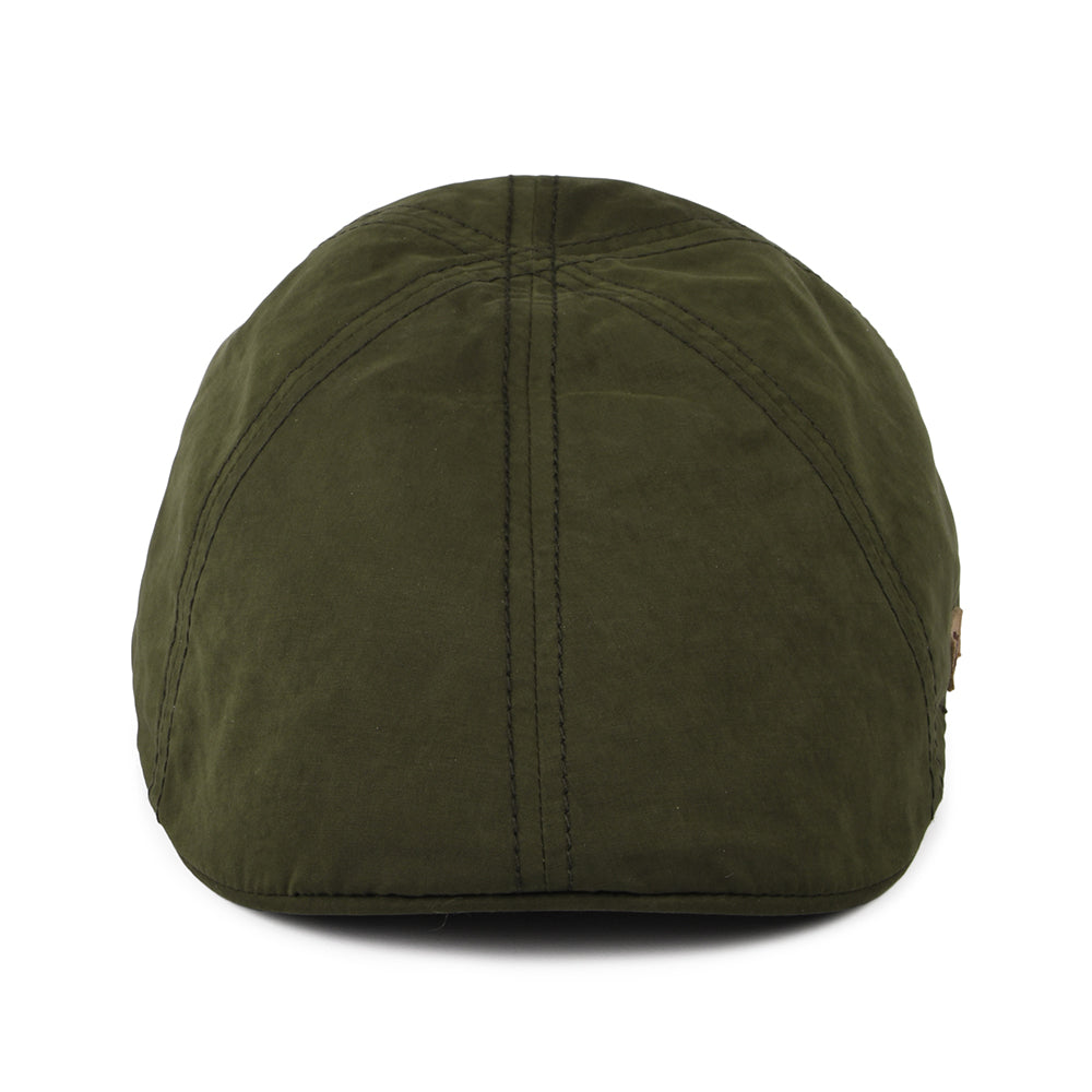 Stetson Hats Waxed Cotton Duckbill Flat Cap - Olive