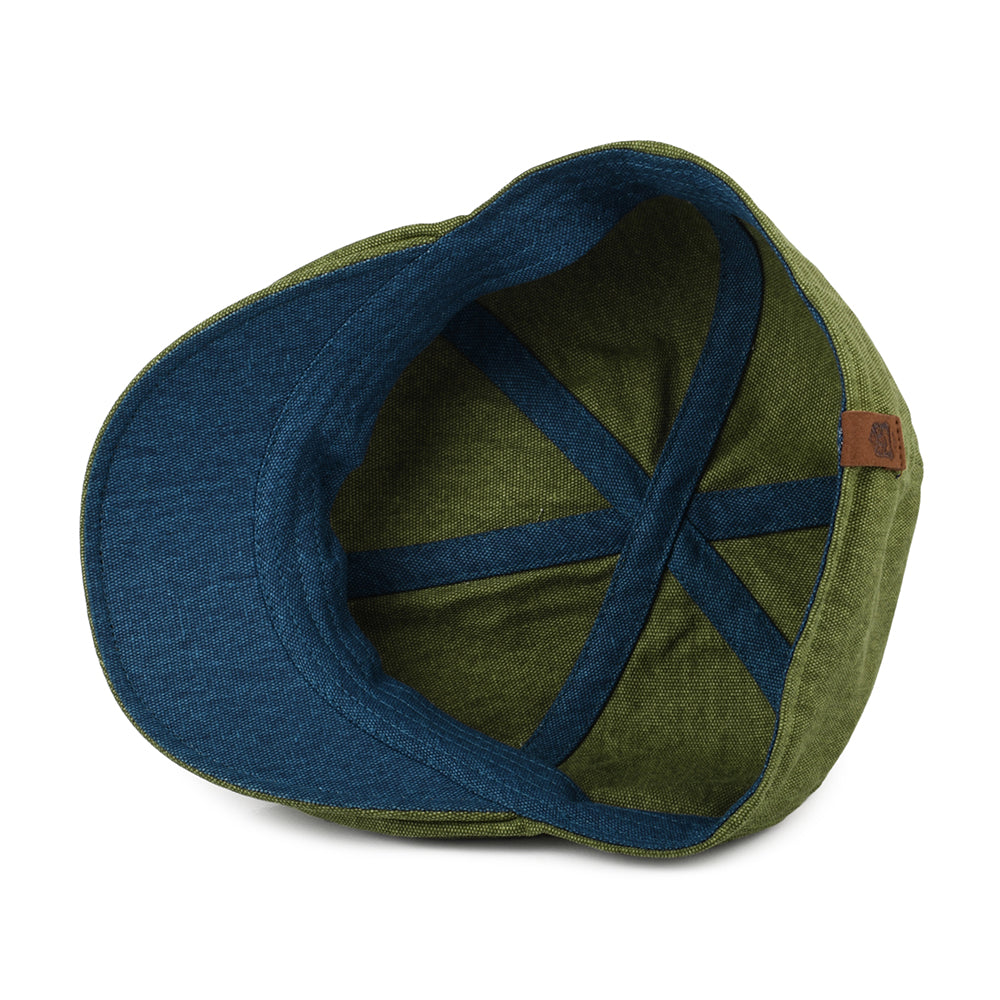 Failsworth Hats Porto Cotton Duckbill Flat Cap - Green-Teal