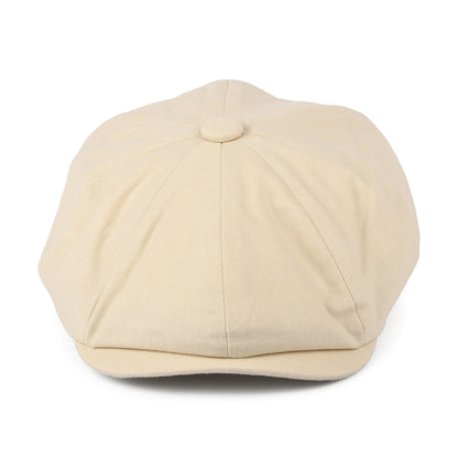 Christys Hats Cotton-Linen 8 Piece Newsboy Cap - Buttermilk