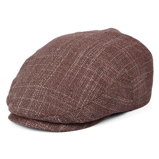 Stetson Hats Kent Virgin Wool-Silk Flat Cap - Red Mix