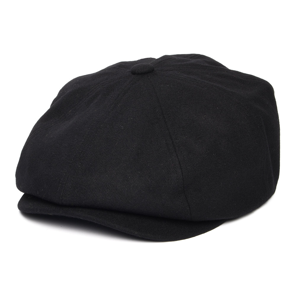Brixton Hats Brood Flannel Newsboy Cap - Black