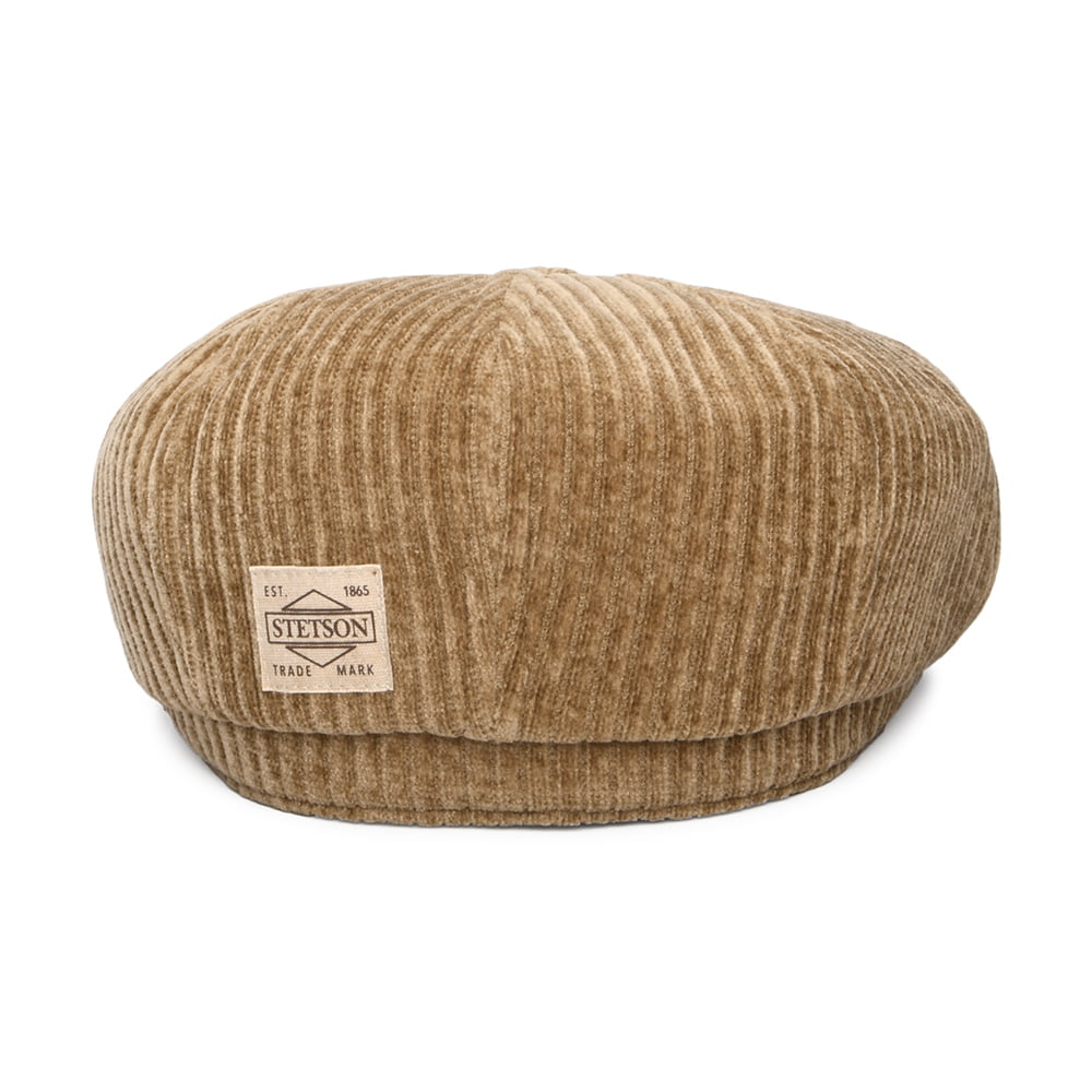 Stetson Hats Hatteras Jersey Corduroy Newsboy Cap - Light Brown