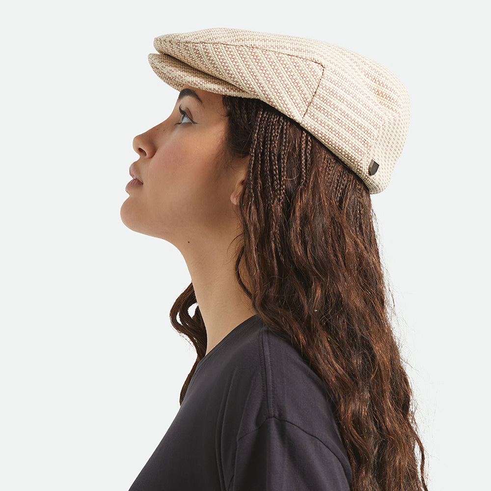 Brixton Hats Hooligan Lightweight Toyo Straw Flat Cap - Natural-Clay