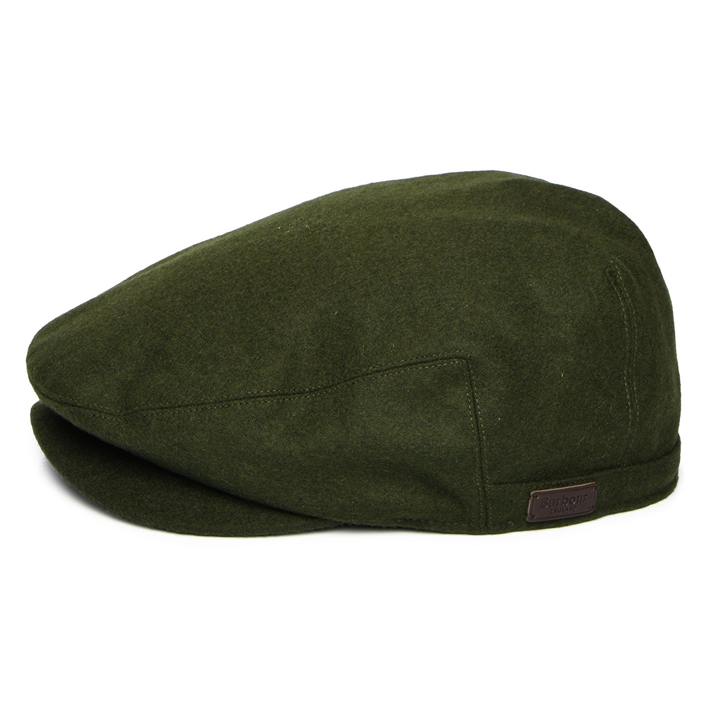 Barbour Hats Redshore Melton Wool Blend Flat Cap - Forest