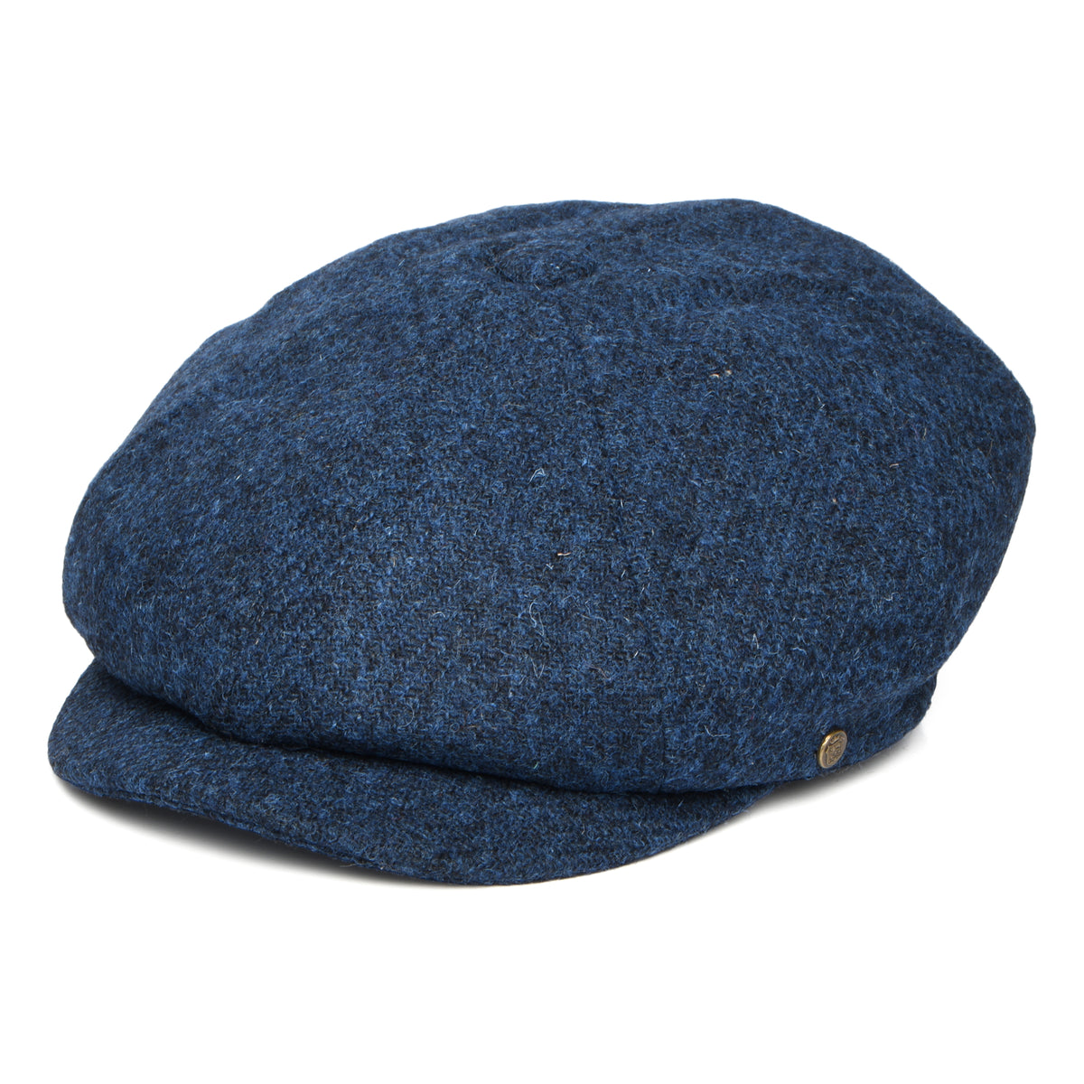 Failsworth Hats HARRIS TWEED Carloway Newsboy Cap - Deep Blue