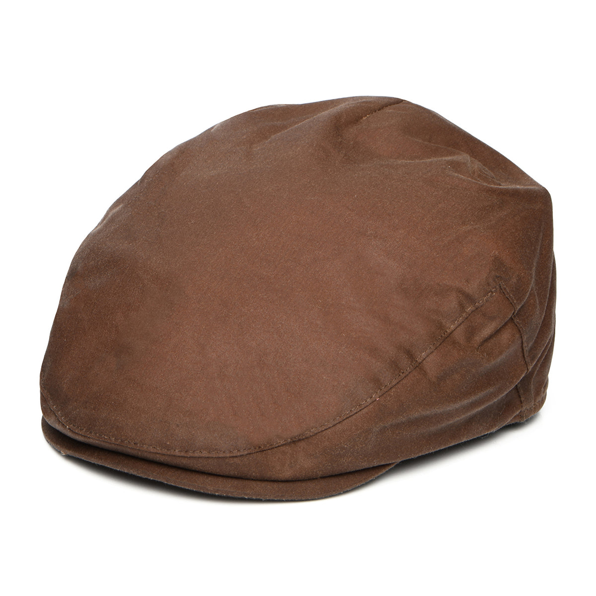 Failsworth Hats British Waxed Cotton Flat Cap - Coffee