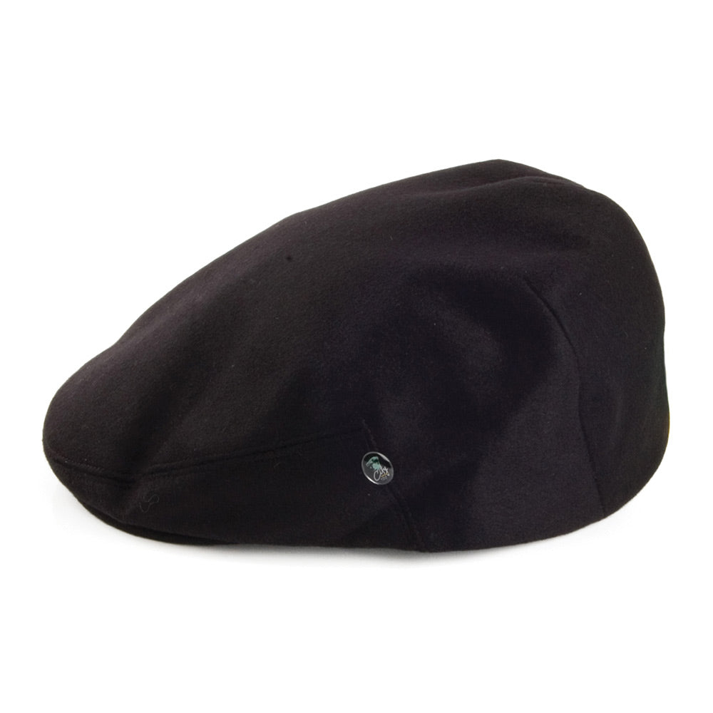 City Sport Loden Wool Flat Cap - Black