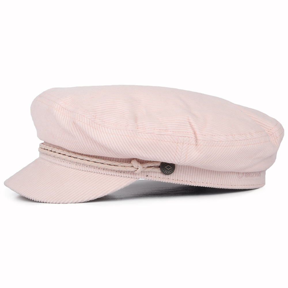Brixton Hats Corduroy Fiddler Cap - Dusky Pink